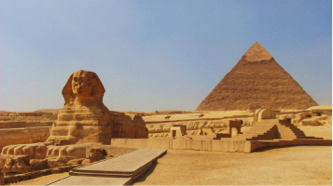 Pyramids and Sphinx