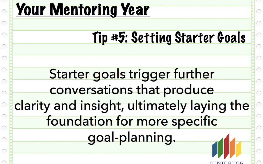 Your Mentoring Year Tip #5: Setting Starter Goals